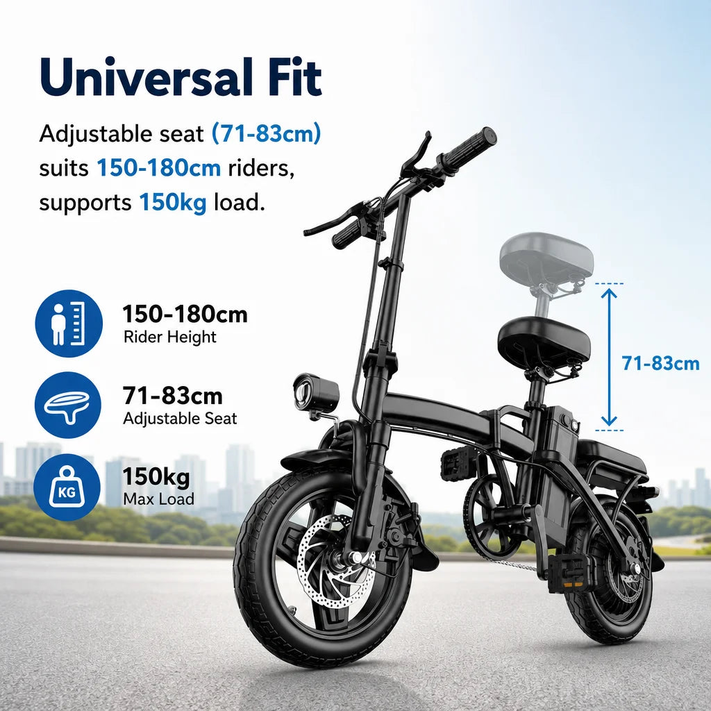 Portable 500W Folding Electric Bike For Urban Commuting