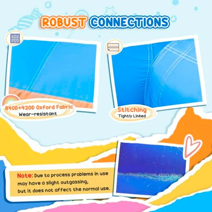Outdoor Inflatable Water Slide 5-In-1 Bouncy Castle With Pool