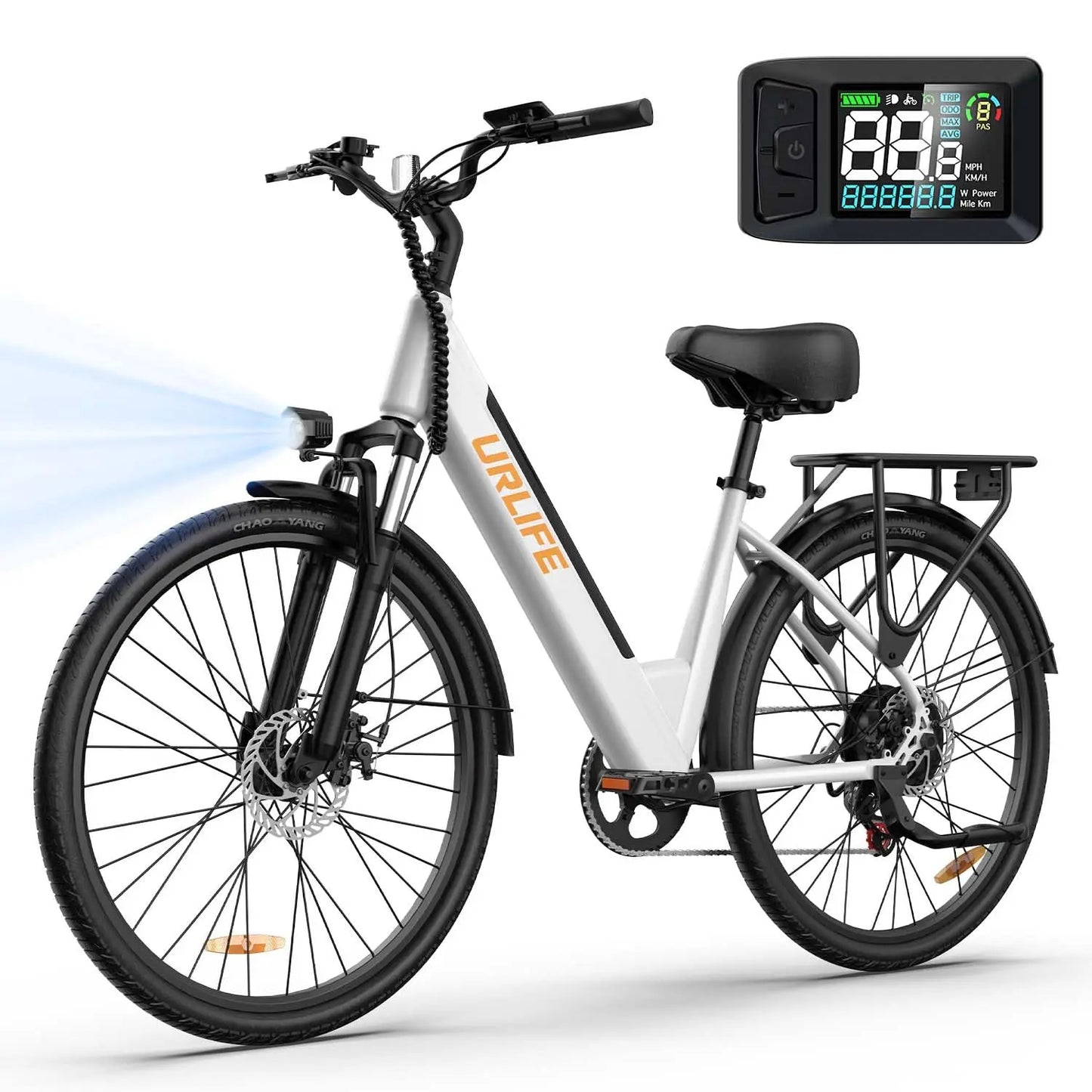 URLIFE Electric Commuter Bike 750W Brushless Motor 48V Removable Battery