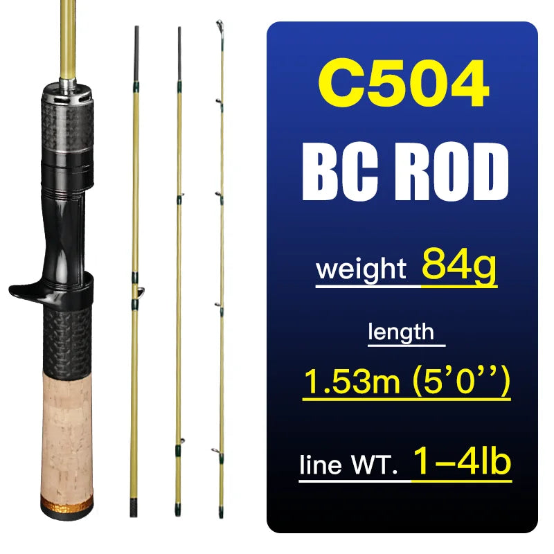 SeaSir Silent Stream Spinning Baitcasting Fishing Carbon Fiber UL Power