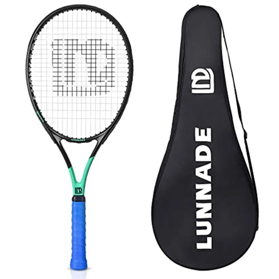 Women Tennis Racket Shockproof Carbon Fiber Lightweight Pre Strung