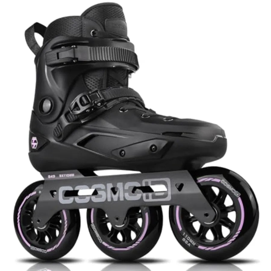 Unisex Inline Skate High Performance Three-Wheel 110mm Metal Frame