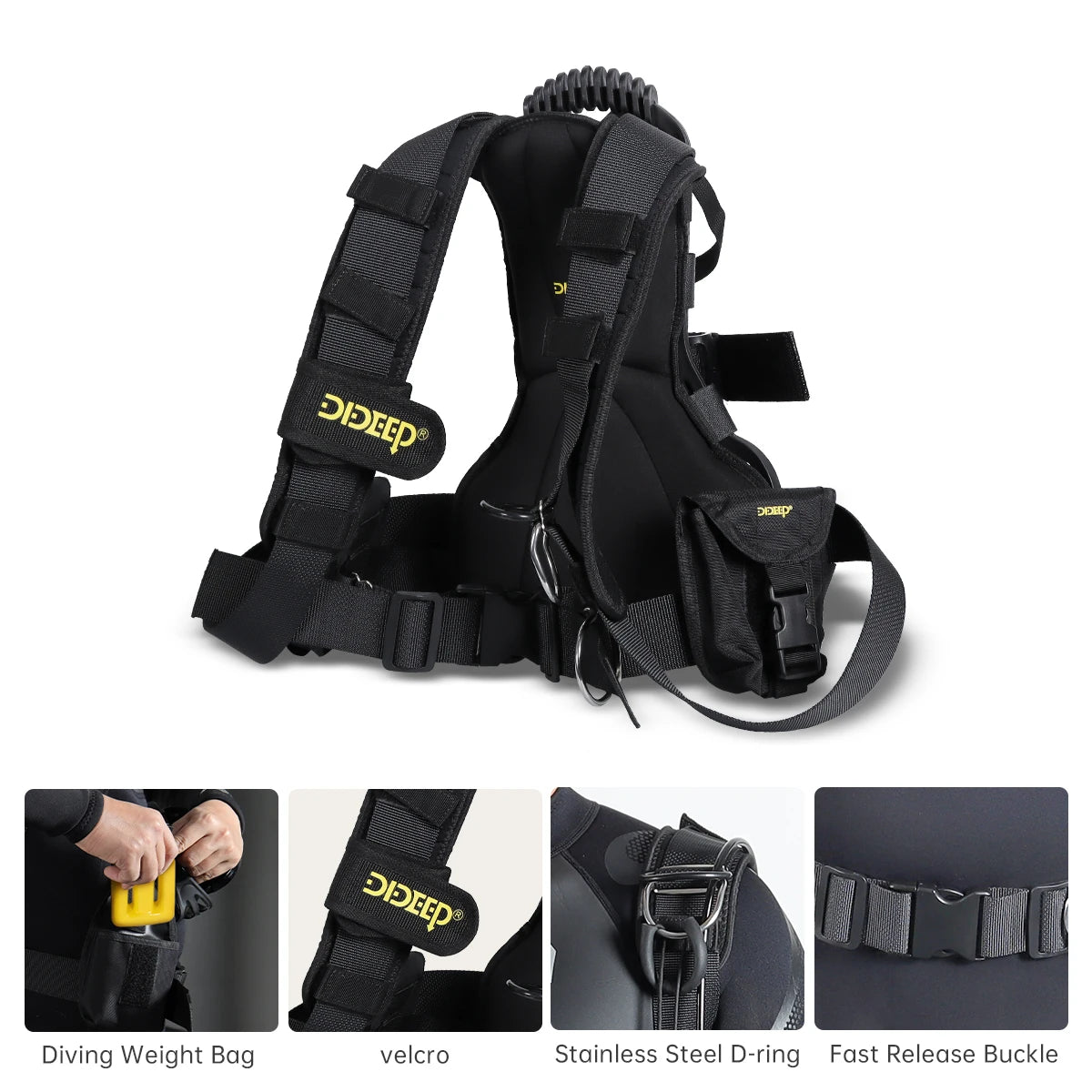DIDEEP 4L Mini Scuba Diving Tank Set, Up to 40-60Mins Underwater Diving Time, Easy to Use Lung Bottle. Portable Diving Cylinder