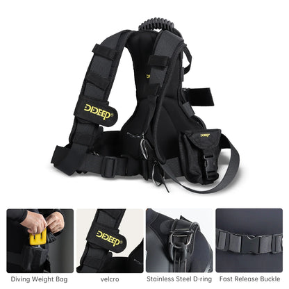 DIDEEP 4L Mini Scuba Diving Tank Set, Up to 40-60Mins Underwater Diving Time, Easy to Use Lung Bottle. Portable Diving Cylinder