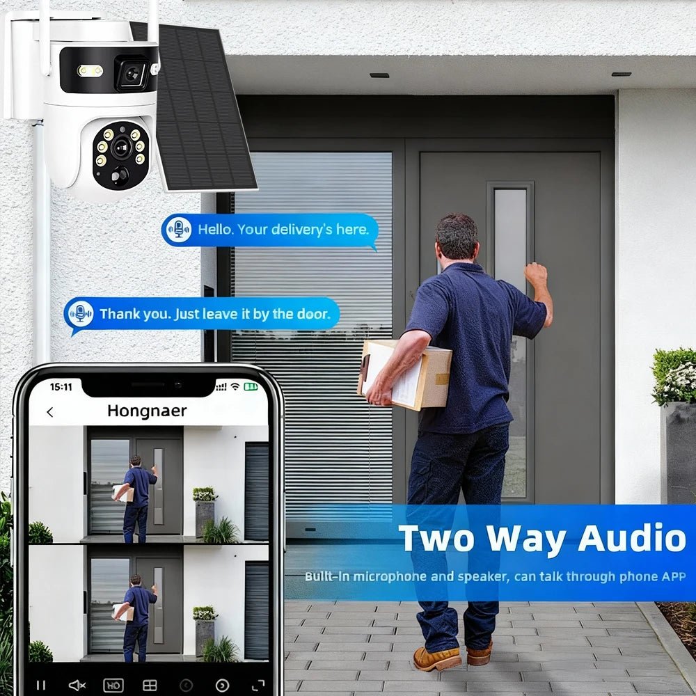MvpSecam 8MP 4K PTZ Solar 4G IP Camera Outdoor Security