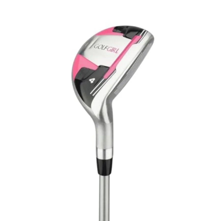 Ladies Golf Clubs Set with Cart Bag for Women, All Graphite Shafts, Left-Handed, Black and Pink, Lightweight and Forgiving Desi