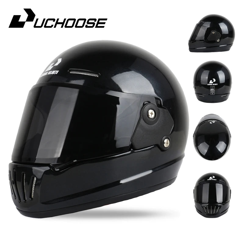 UCHOOSE Retro Motorcycle Helmet DOT Open Face Classic Style