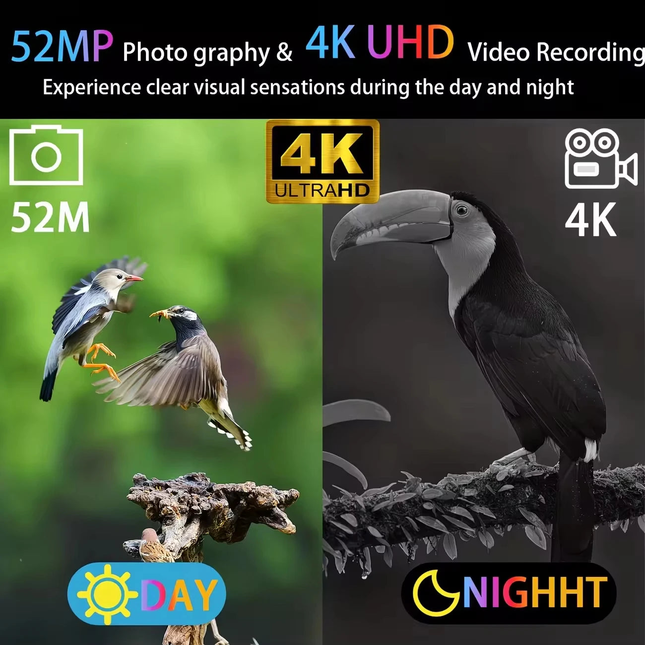 GOYOJO 4K Night Vision Binoculars with App Control and Display