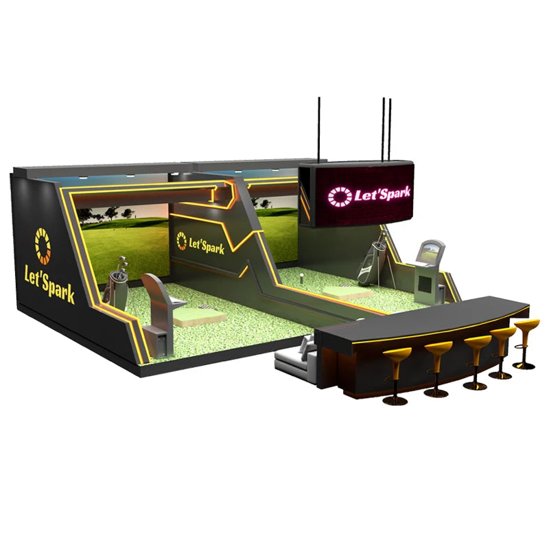 JAMMA Interactive Indoor Golf Simulator With Projection Screen