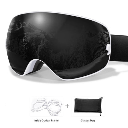 Winter Ski Goggles UV400 Anti Fog Unisex Snowboard Eyewear
