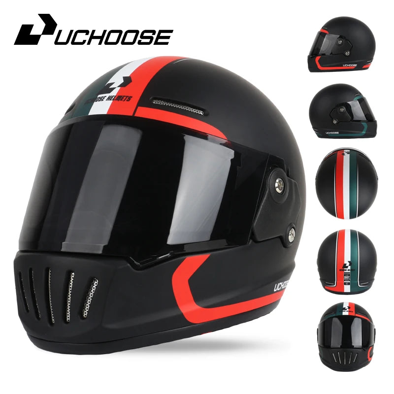 UCHOOSE Retro Motorcycle Helmet DOT Open Face Classic Style