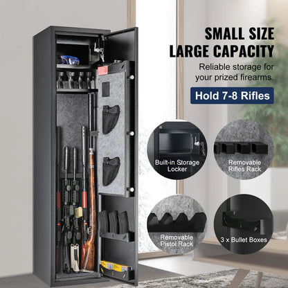 SucceBuy Digital Keypad Rifle Gun Safe with Removable Storage Shelf