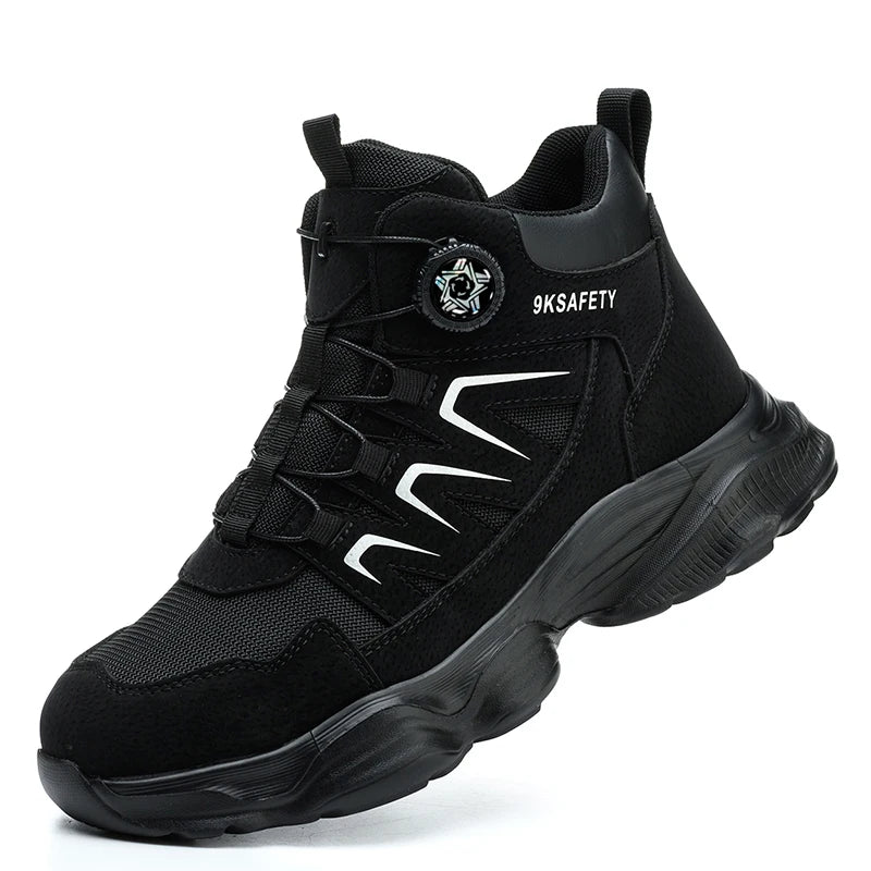 Steel Toe Safety Work Boots Lightweight Comfortable Industrial Shoes