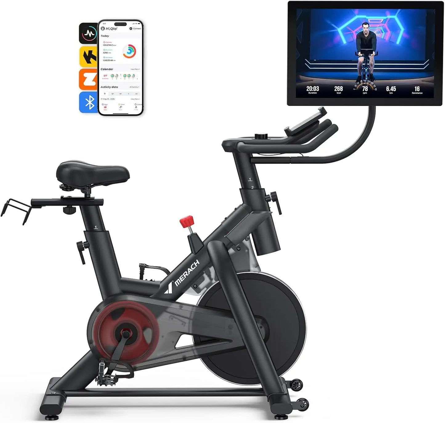 Magnetic Exercise Bike Heavy Duty Stationary with Automated Resistance