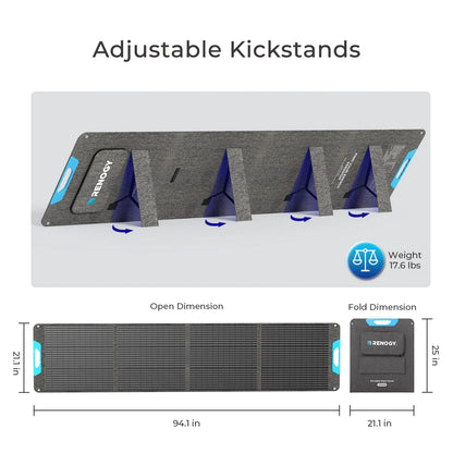 Renogy 200W Portable Solar Panel Foldable Power Backup