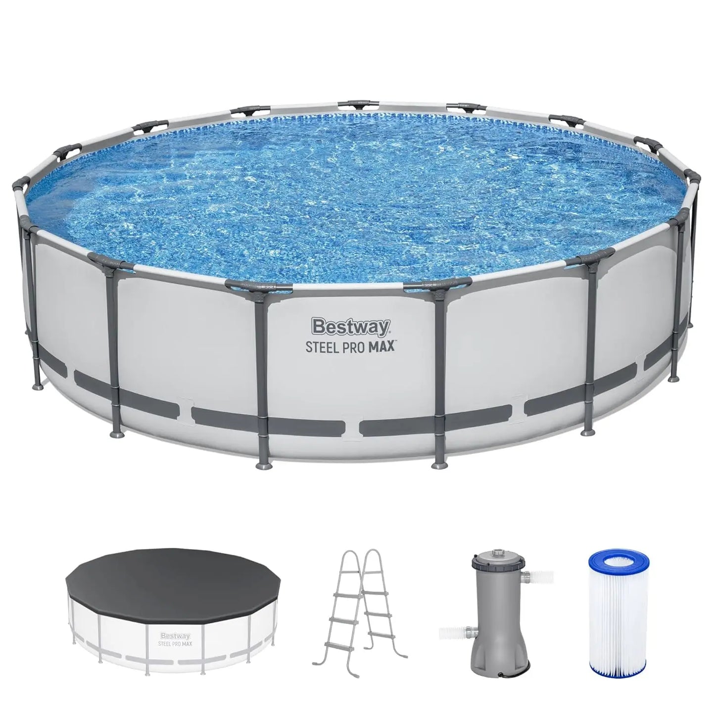Steel Pro MAX Above Ground Pool With Filter Pump Ladder