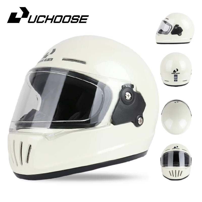 UCHOOSE Retro Motorcycle Helmet DOT Open Face Classic Style