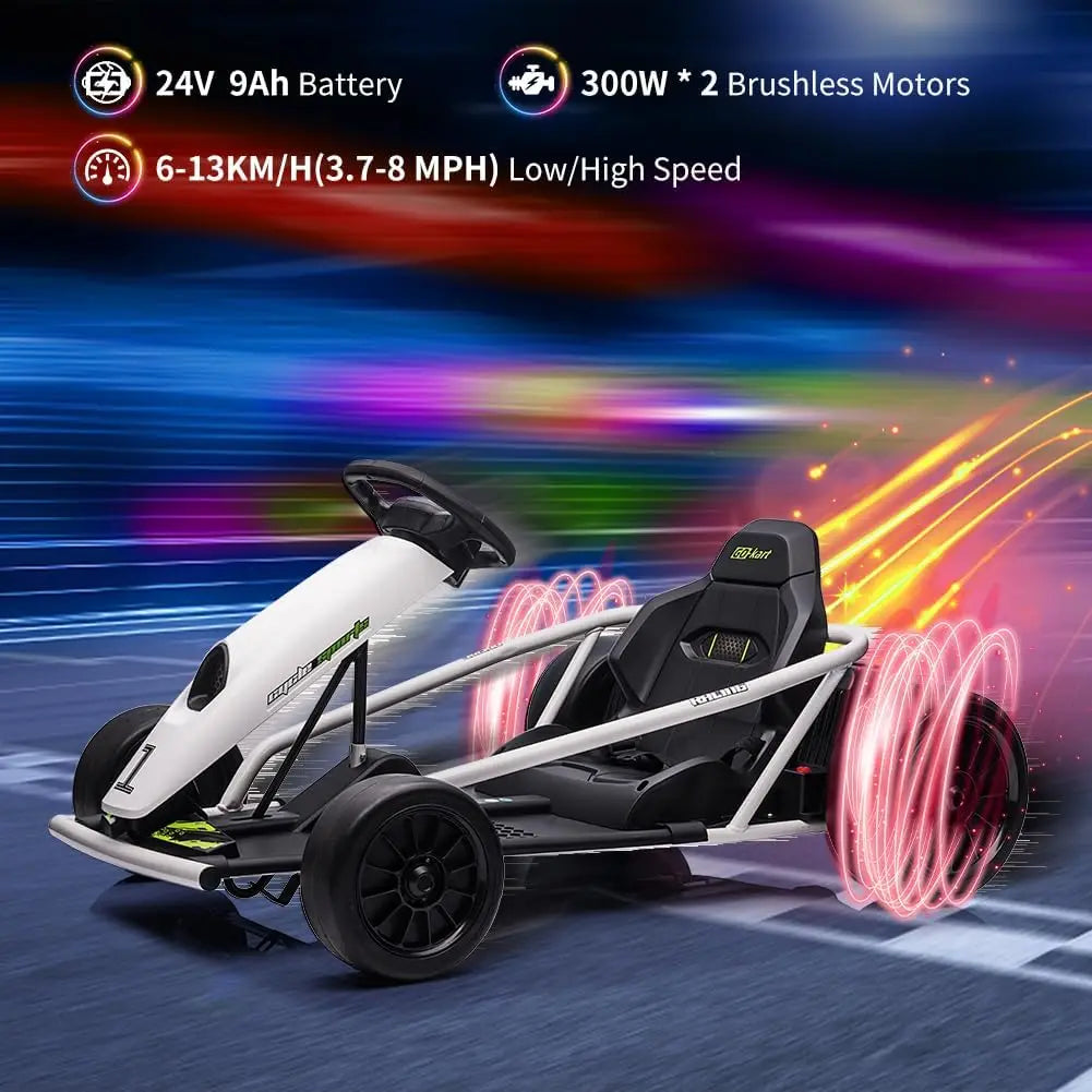 HiMISS Ride On Go Kart Dual 300W Motors 24V For Kids