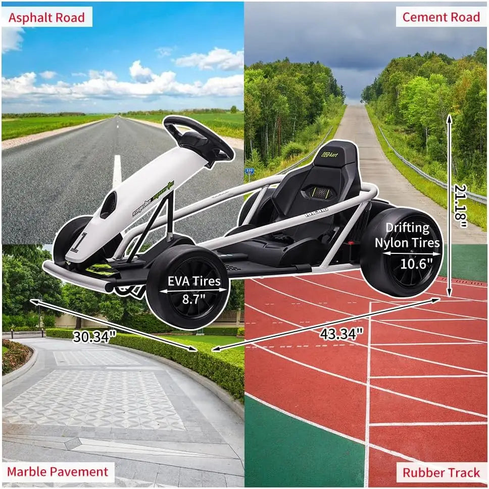 HiMISS Ride On Go Kart Dual 300W Motors 24V For Kids