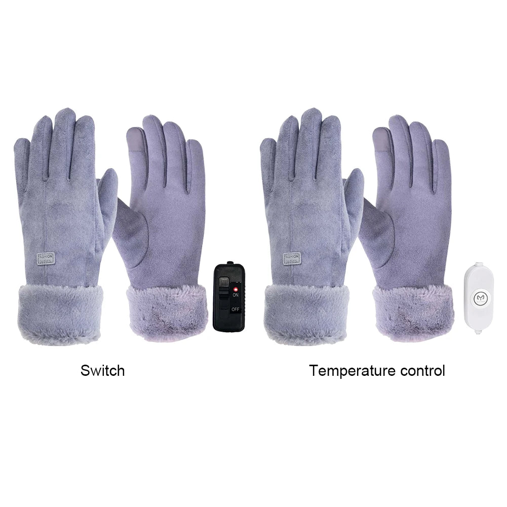 APWIKOGER Electric Warm Gloves With 3 Gear Heating For Motorbike