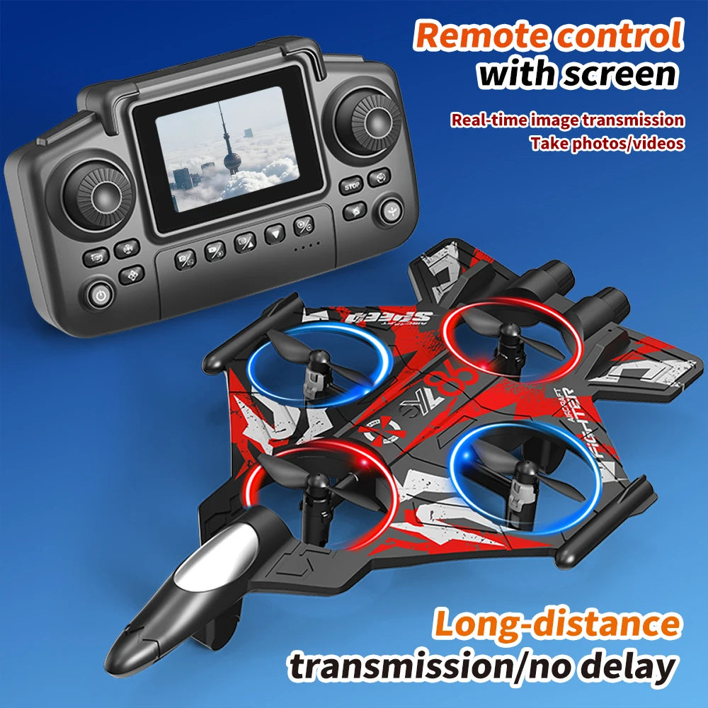 ZNLYRION Fighter Jet Drone With Screen Remote Altitude Hold 360 Degree