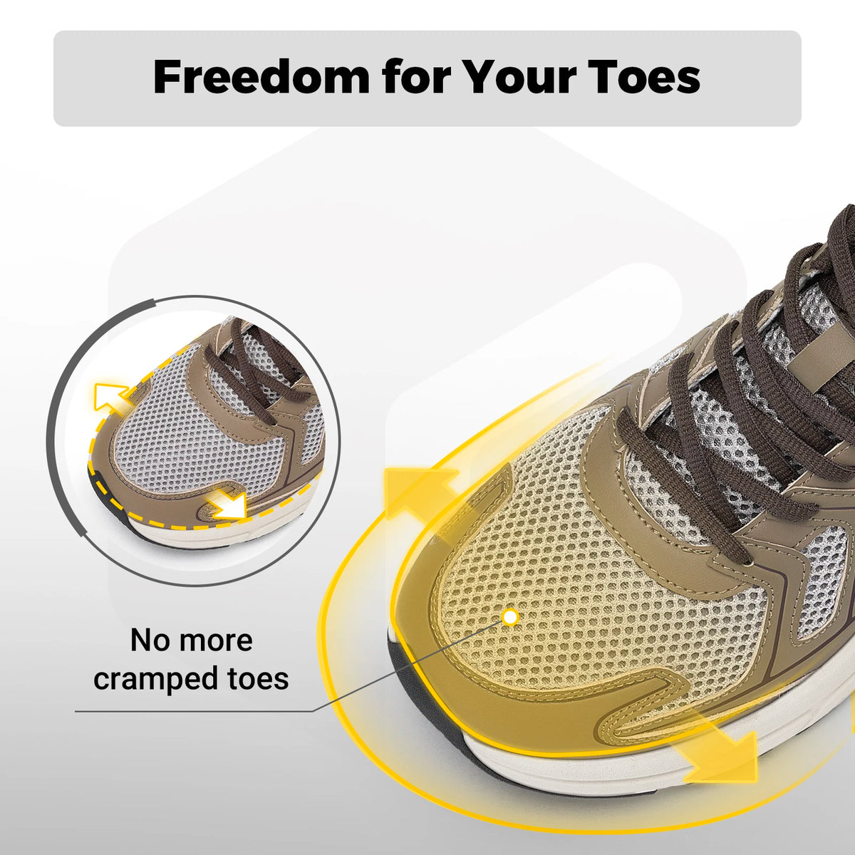 FitVille Men's Extra Wide Walking Sneakers With Bouncy Support
