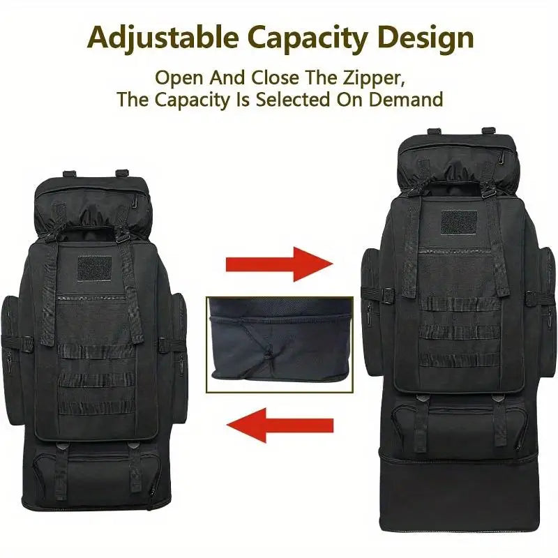 Waterproof Nylon Adjustable Hiking Backpack For Camping Travel Outdoors