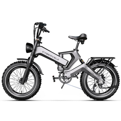 Cybervelo EK6 2000W Folding Electric Bike Dual Battery System