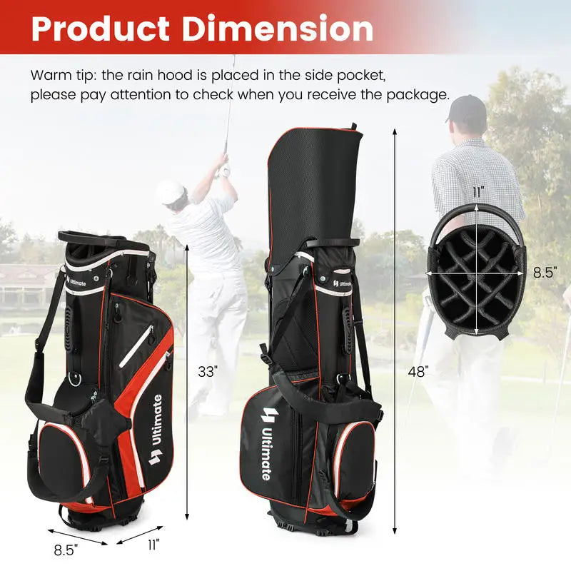 Lightweight Golf Stand Bag With 14 Way Top Dividers And 6 Pockets