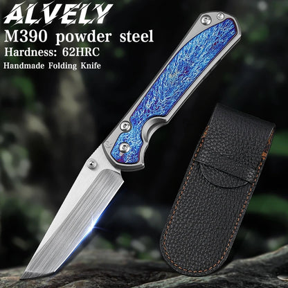 Alvely M390 Steel Folding Pocket Knife For EDC And Camping