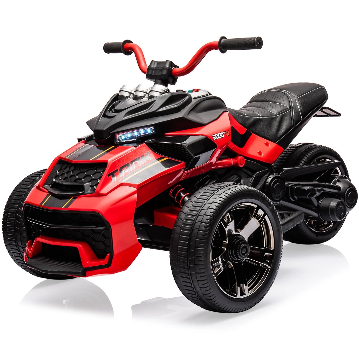 HiMISS 12V Kids Ride On ATV Three Wheel Electric Toy Car With LED Lights