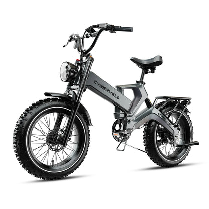 Cybervelo EK6 2000W Folding Electric Bike Dual Battery System