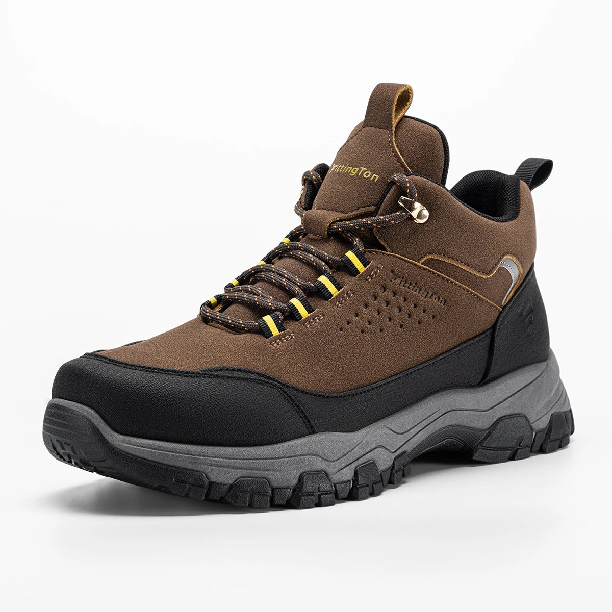 Mens Mid Height Hiking Boots Non Slip Outdoor Trekking