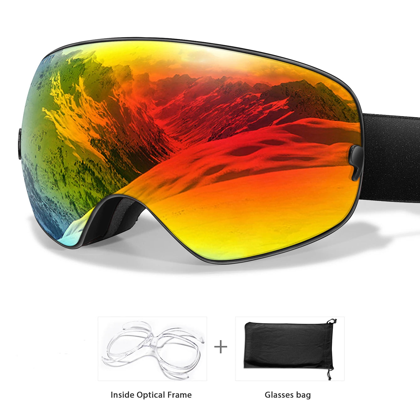Winter Ski Goggles UV400 Anti Fog Unisex Snowboard Eyewear