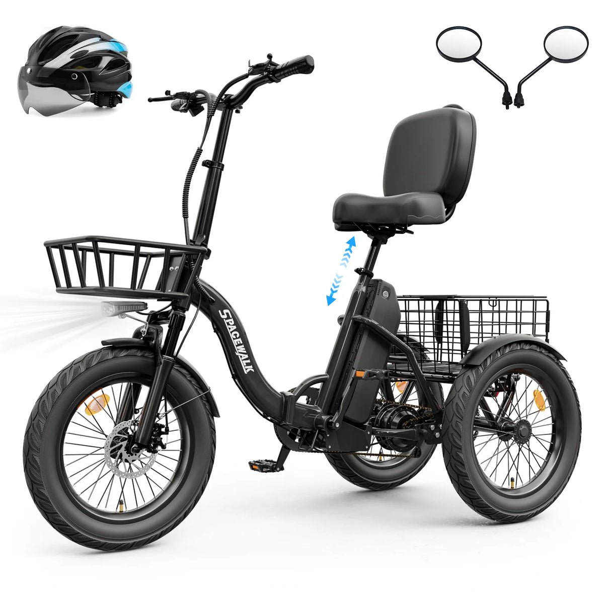 Eilleo Spacewalk Folding Electric Trike With 1200W Motor