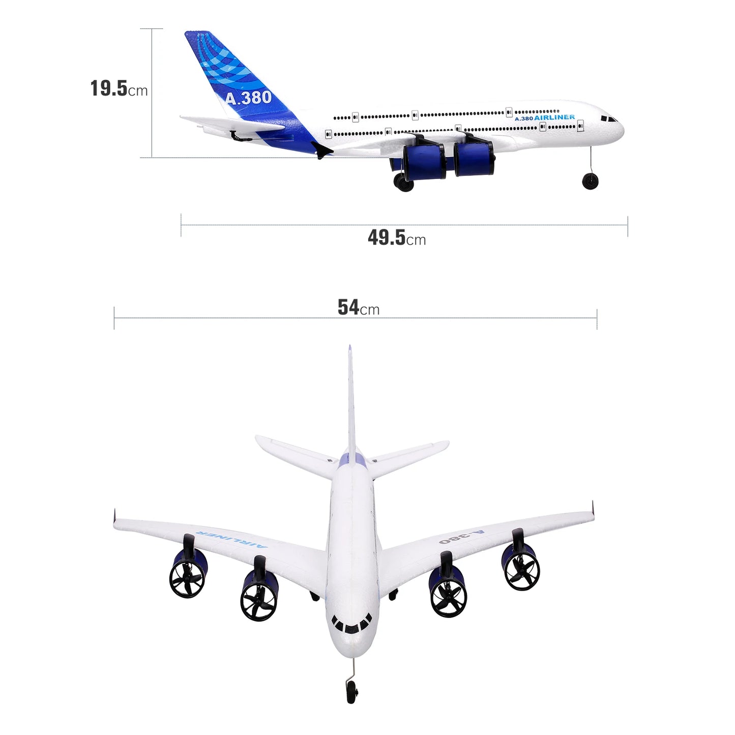 2.4G RC Airplane Glider With LED Searchlight 3CH For Beginners