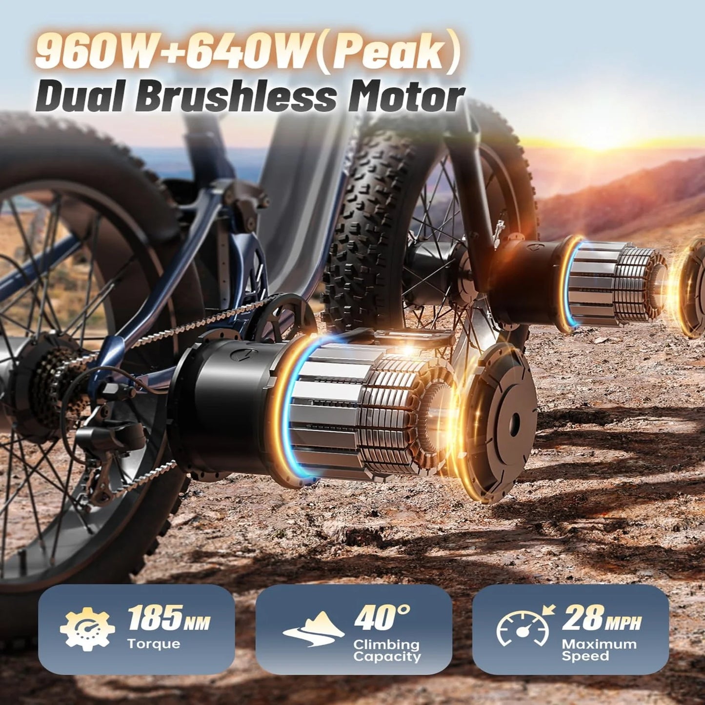 PUCKIPUPPY Dual Motor Electric Bike 1600W 48V 20Ah Torque Sensor