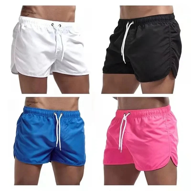 Men's Quick Dry Swim Shorts With Drawstring And Pockets