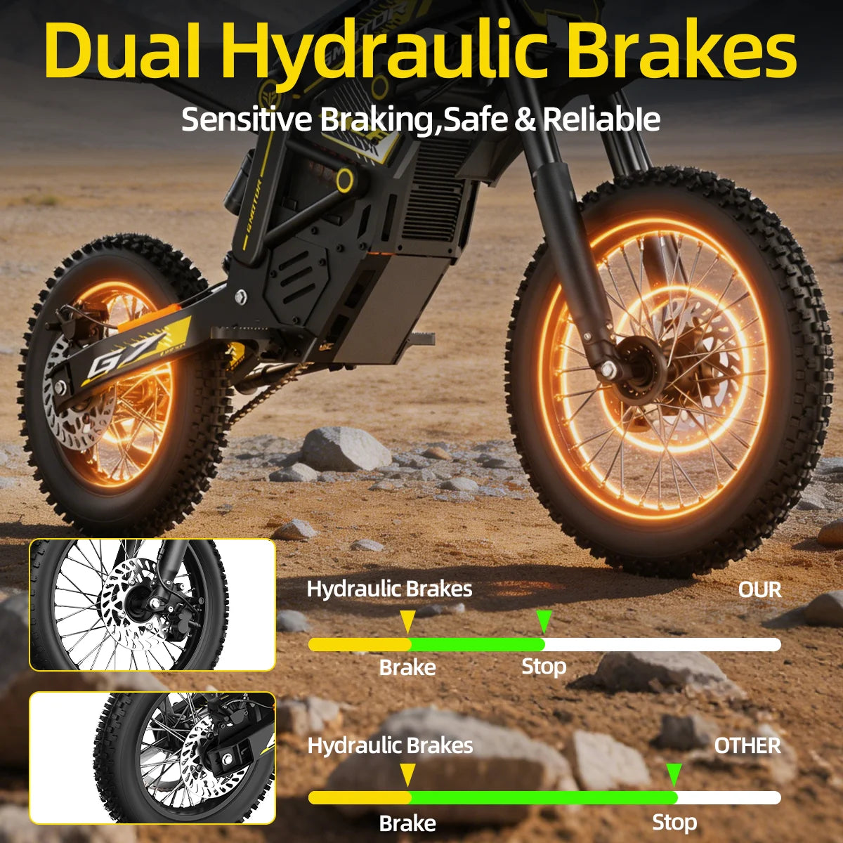 Uplee 4500W Electric Dirt Bike With 48V Lithium Battery