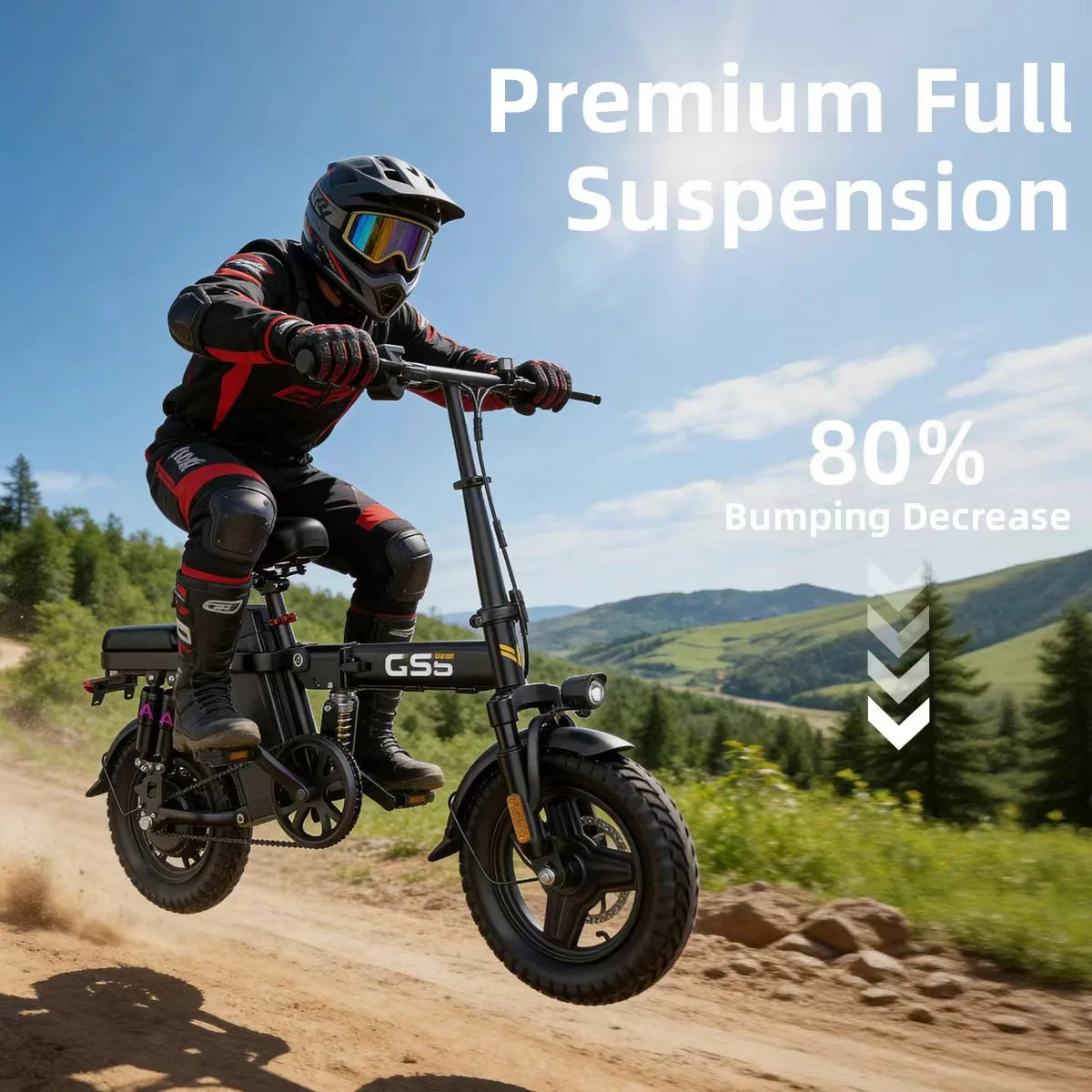 Uplee GS5 500W Foldable Electric Bike With Dual Disc Brakes