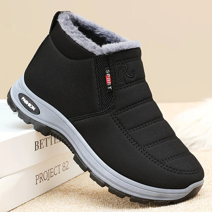 Waterproof Fleece Lined Winter Snow Boots With Side Zipper