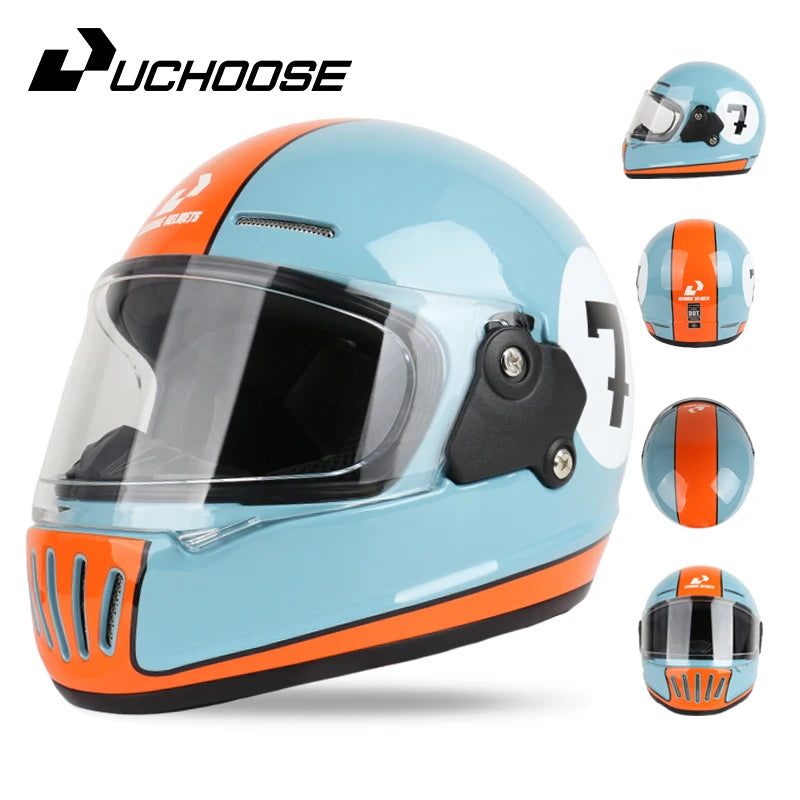 UCHOOSE Retro Motorcycle Helmet DOT Open Face Classic Style
