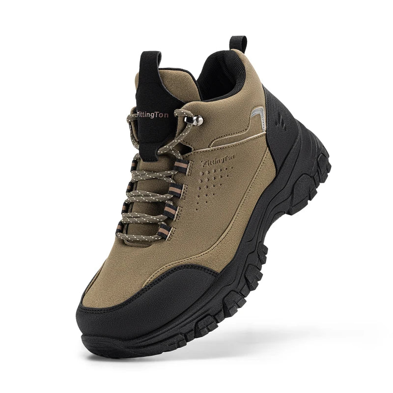 Mens Mid Height Hiking Boots Non Slip Outdoor Trekking