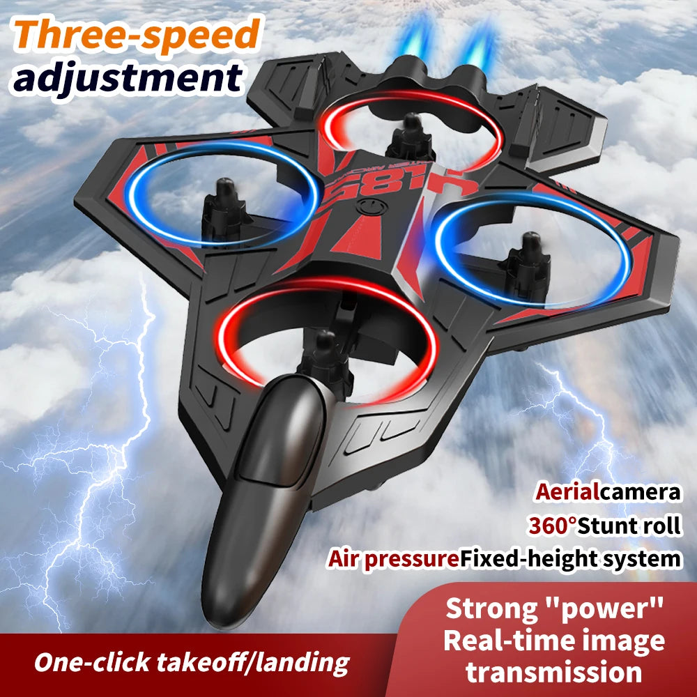 ZNLYRION Fighter Jet Drone With Screen Remote And LED Lights