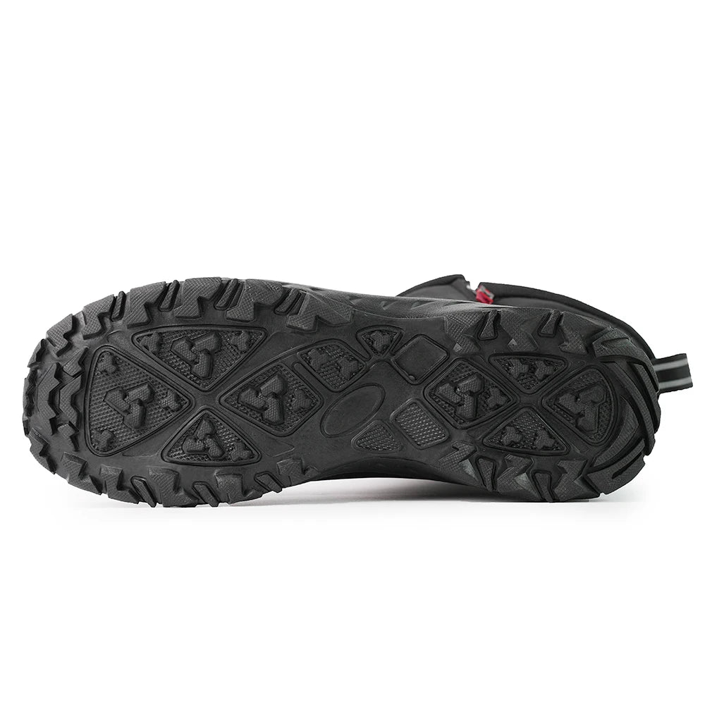 Manlegu Men Waterproof Winter Snow Boots For Hiking Trekking