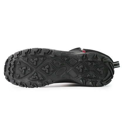 Manlegu Men Waterproof Winter Snow Boots For Hiking Trekking