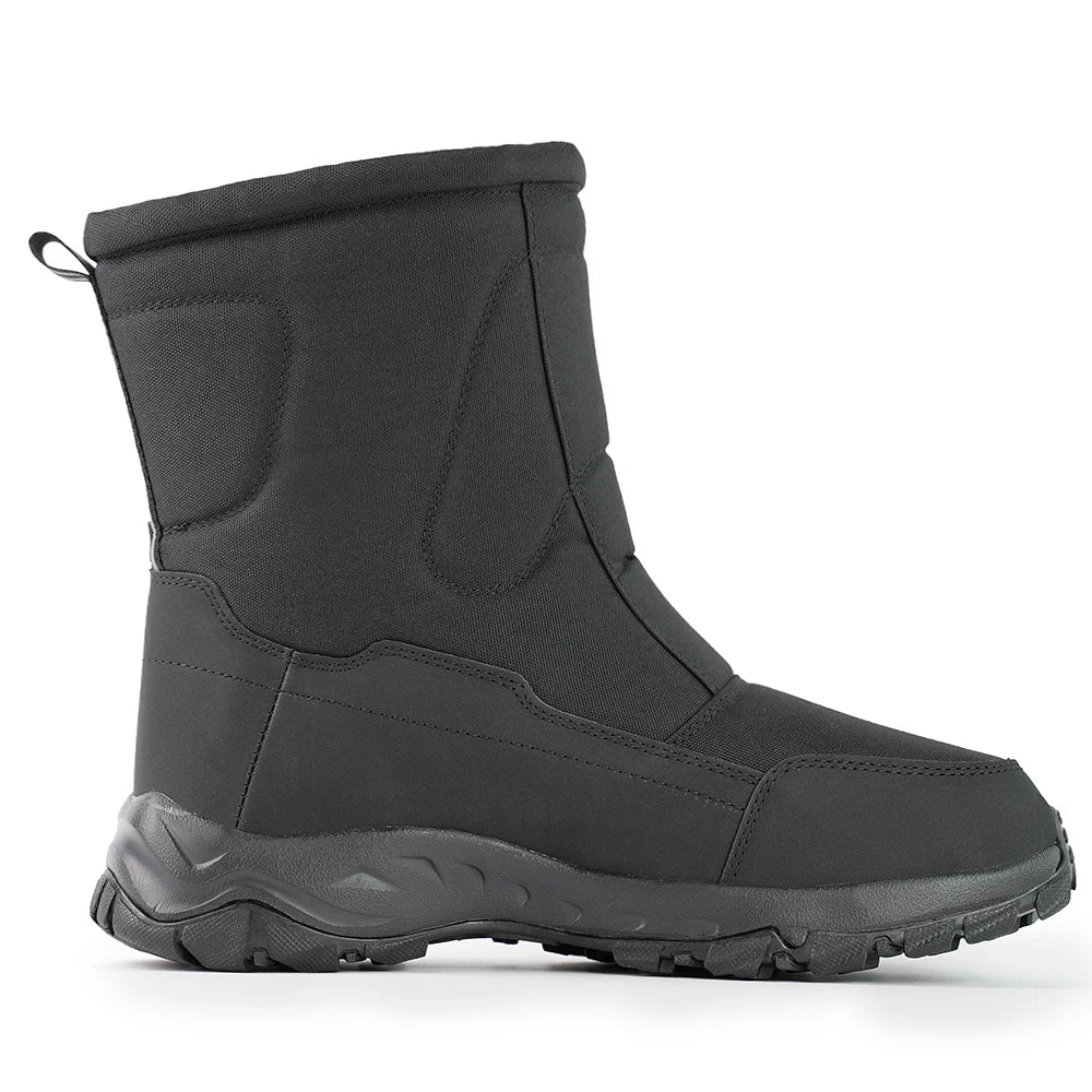 Manlegu Men Waterproof Winter Snow Boots For Hiking Trekking