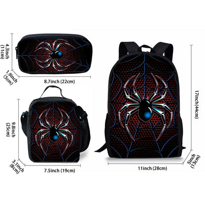 3D Spider Cartoon Pattern School Backpack For Children