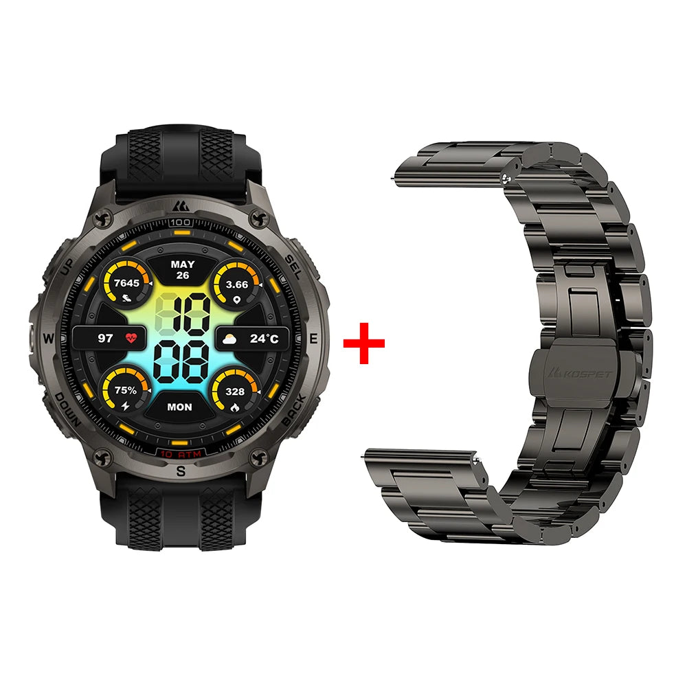 KOSPET Tank T4 Smartwatch GPS Maps 10ATM Waterproof Heart Rate