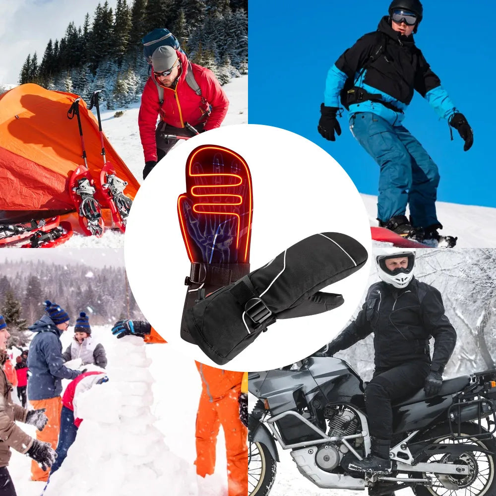Snow Deer Winter Electric Heating Gloves Waterproof